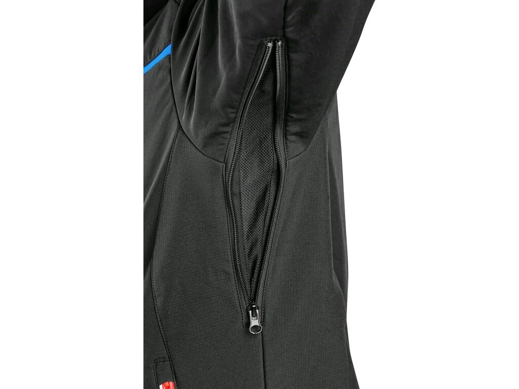 Bunda CXS NORFOLK, pánská, černá s HV modro/červenými doplňky, vel. XL